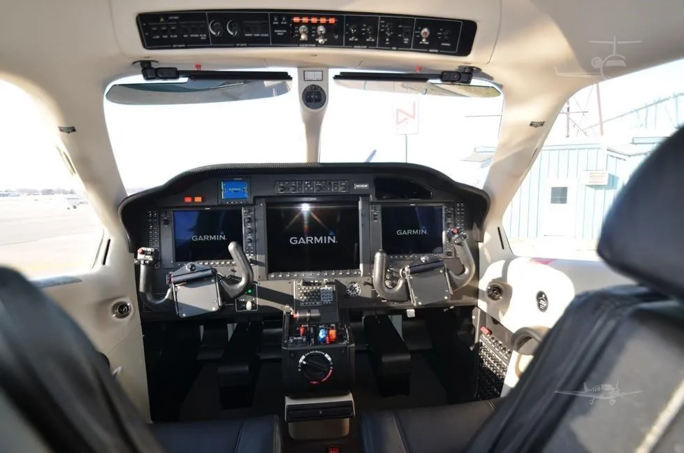 Cabin interior of a 2010 DAHER TBM 850.