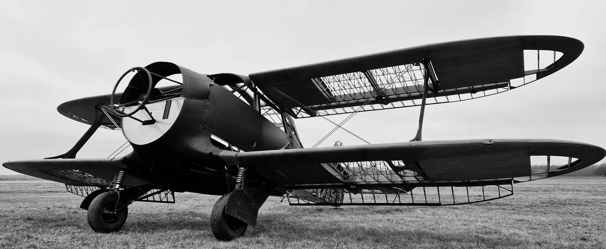 Exterior view of a Beech STAGGERWING, D-17R.