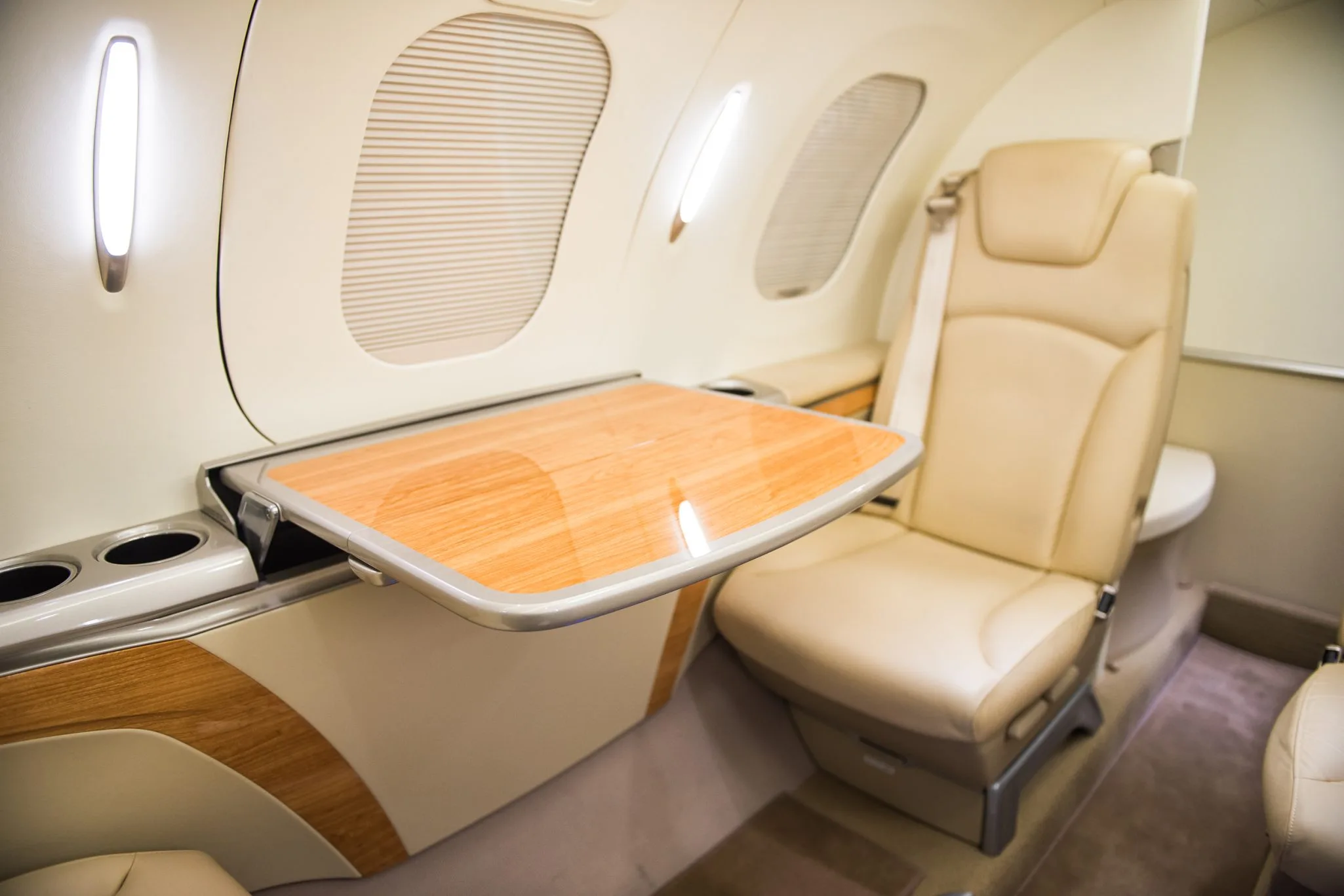 Cabin interior of a 2017 Honda Jet.