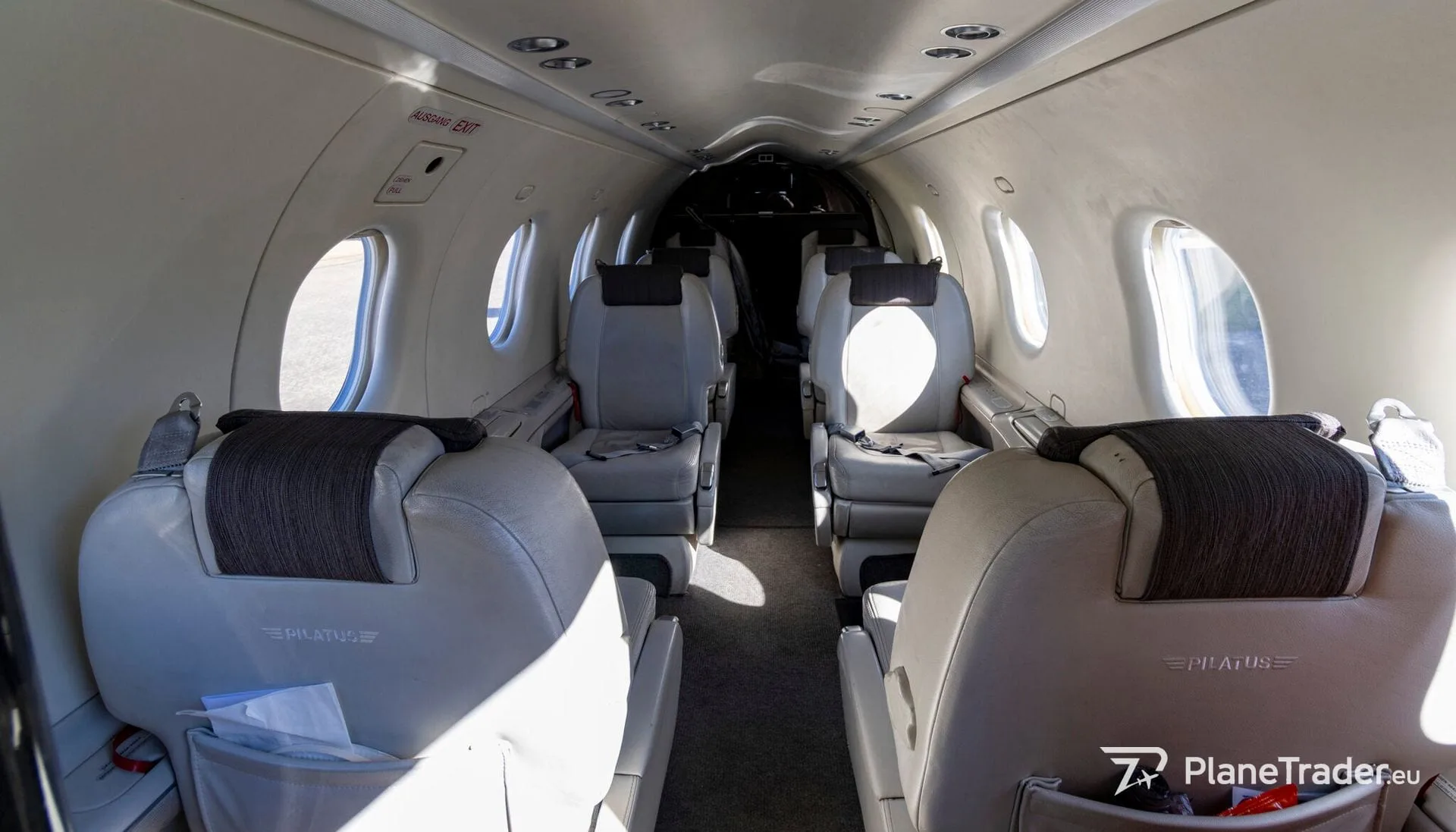 Cabin interior of a 2008 Pilatus.