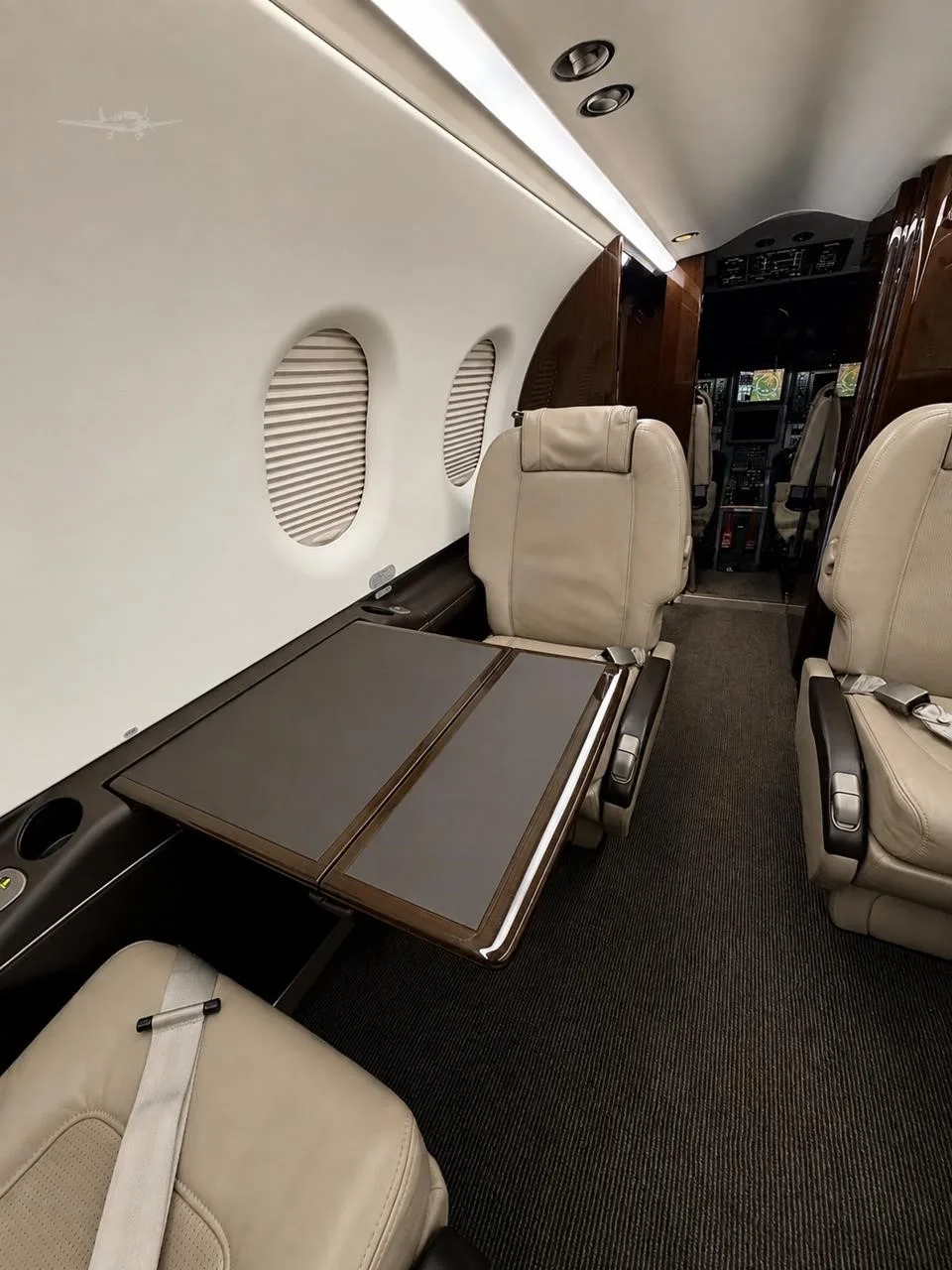 Cabin interior of a 2019 PILATUS PC-12 NG.