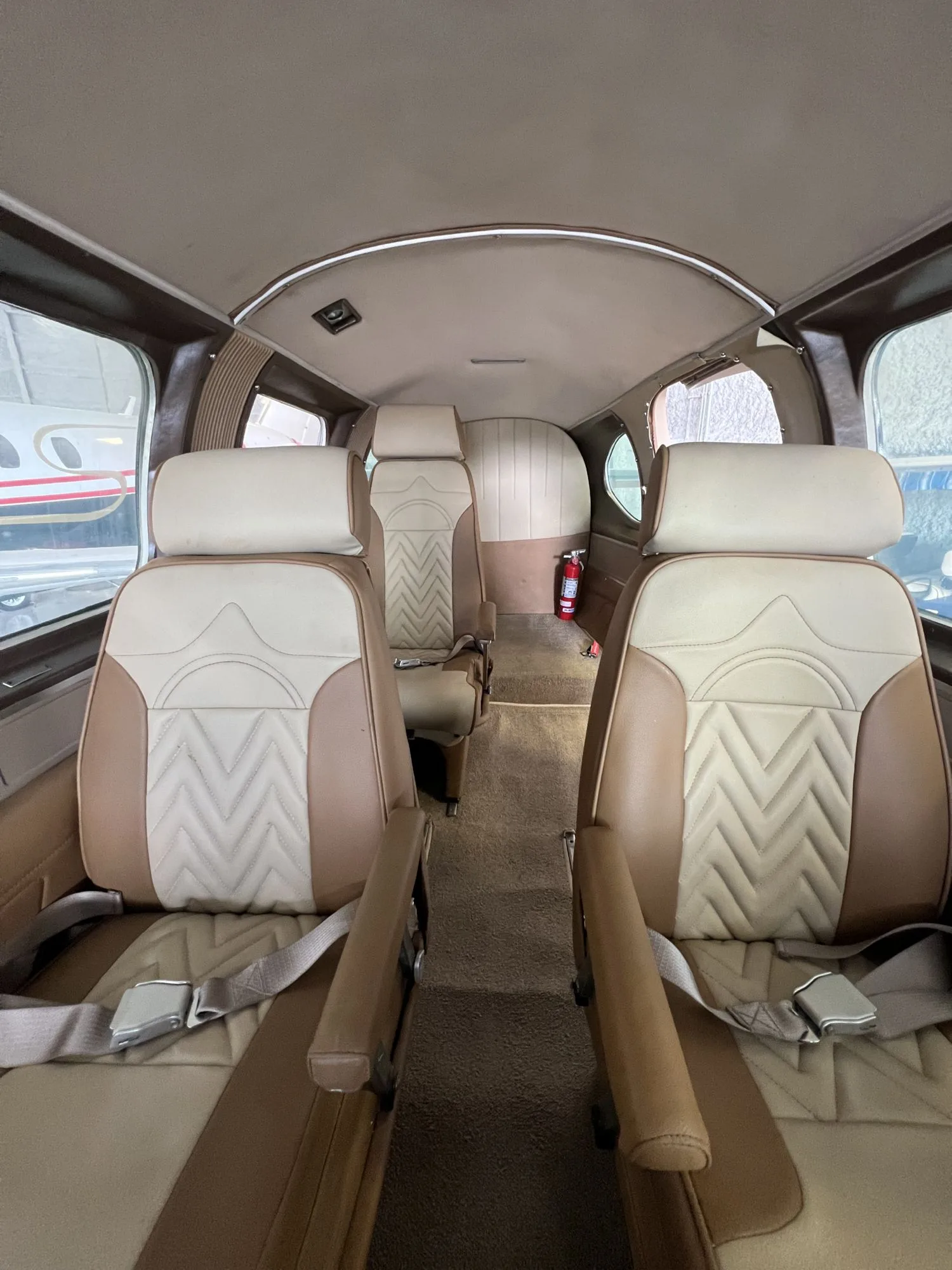 Cabin interior of a 1974 Piper PA-31 350 CHIEFTAIN.