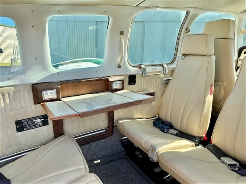 Cabin interior of a 1979 Beechcraft A36.