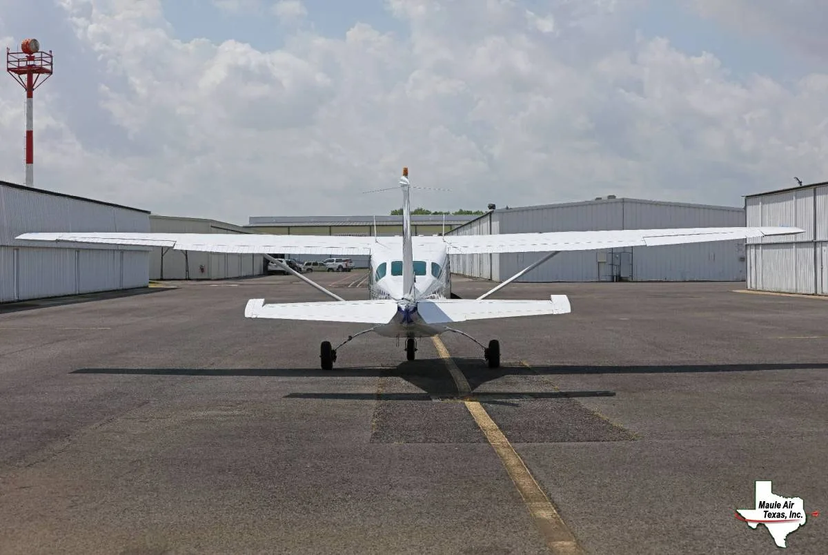 Exterior view of a 1967 Cessna TP206C Turbo Super Skylane.
