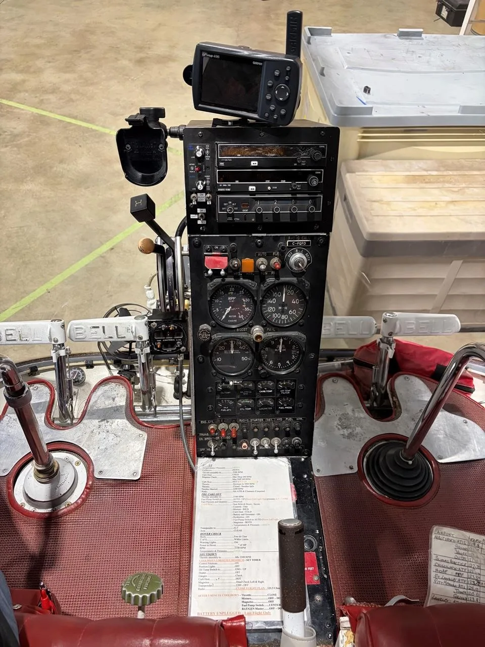 Avionics suite of a 1969 BELL 47G-3B-2.