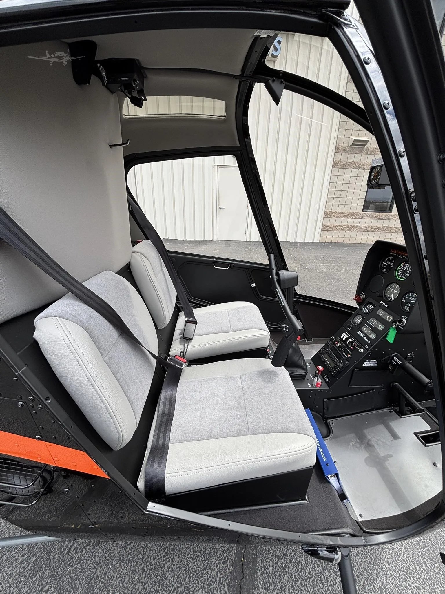 Cockpit and instrument panel of a 2026 ROBINSON R22 BETA II.