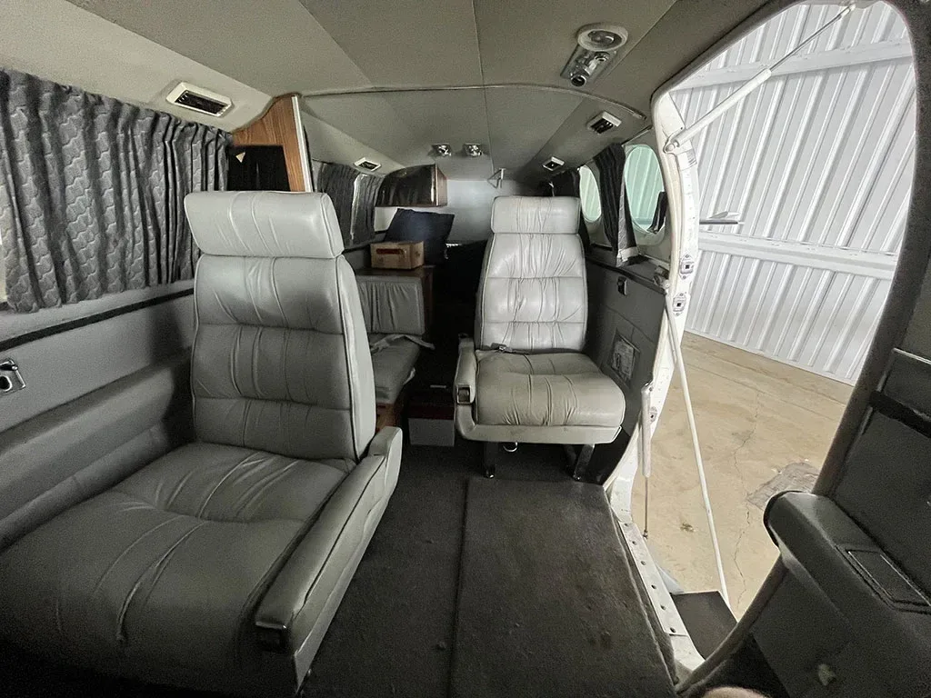 Cabin interior of a 1978 Cessna.