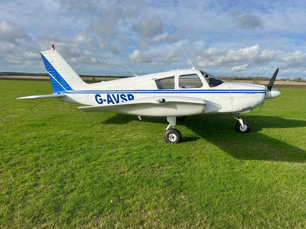 Exterior view of a Piper Piston, G-KIAN.