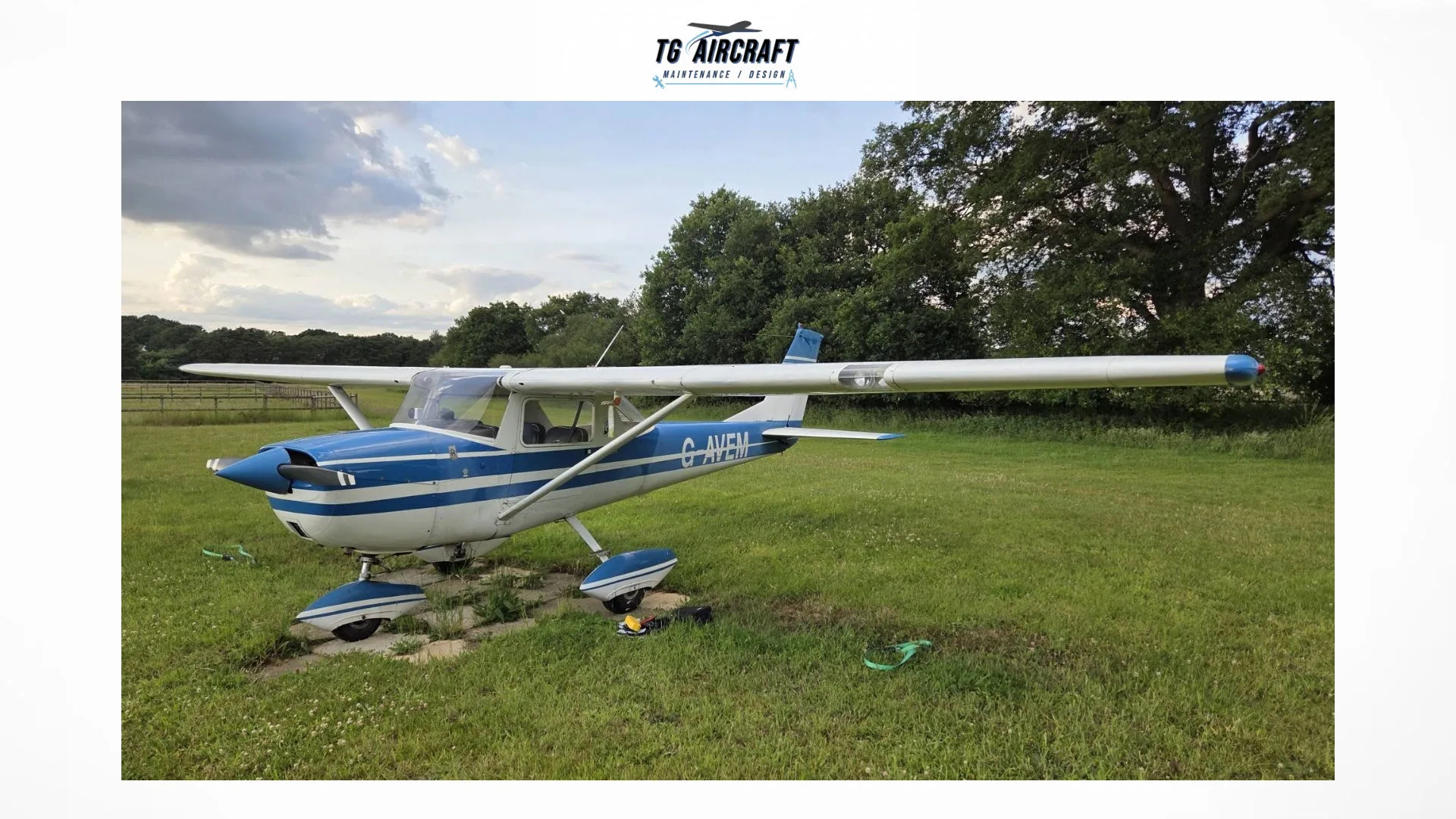 Exterior view of a 1967 Cessna 150G.