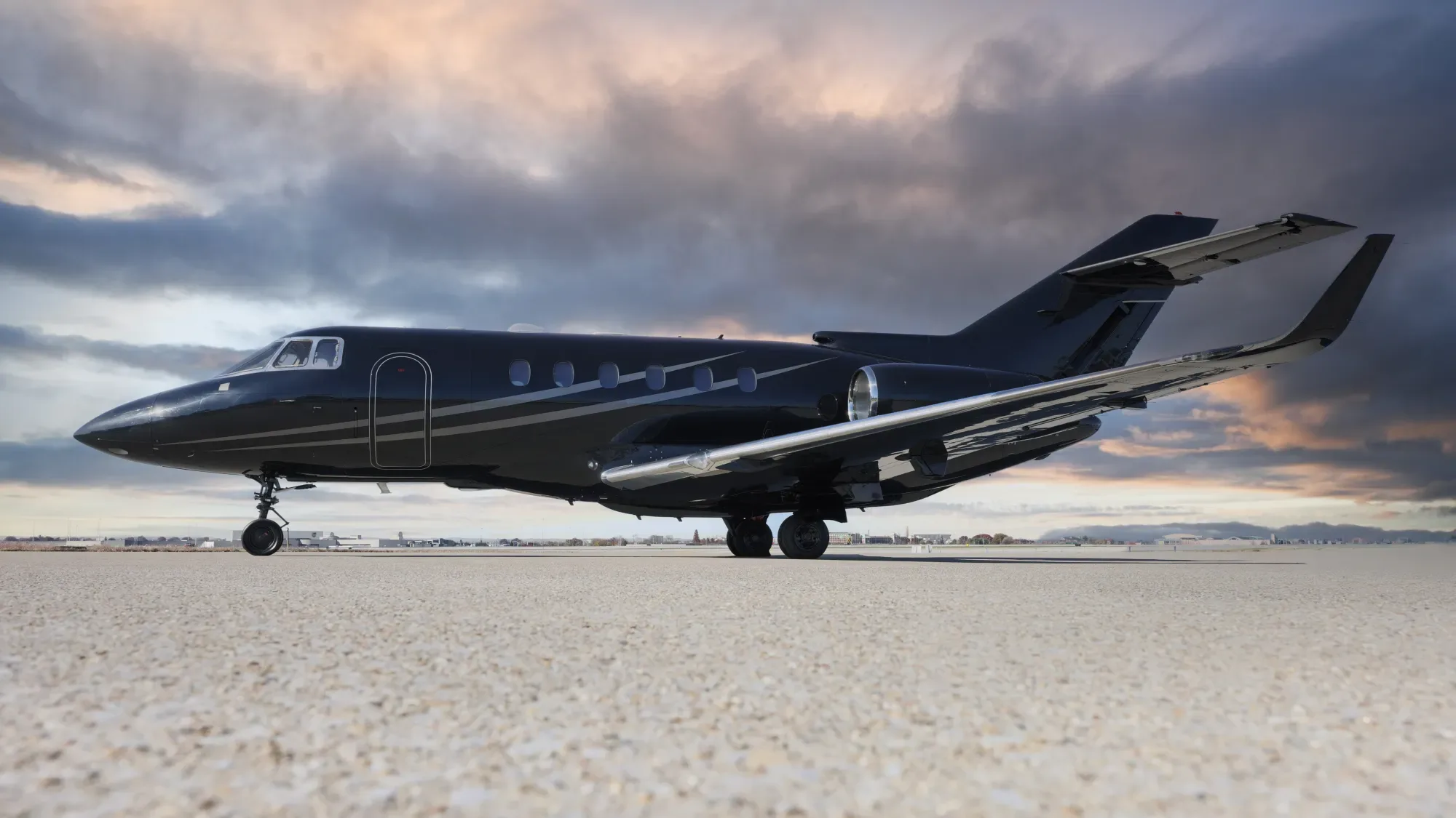Exterior view of a 2006 Beechcraft Hawker 800XPi.
