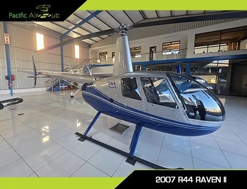 Exterior view of a 2007 ROBINSON R44 RAVEN II, N611TH.