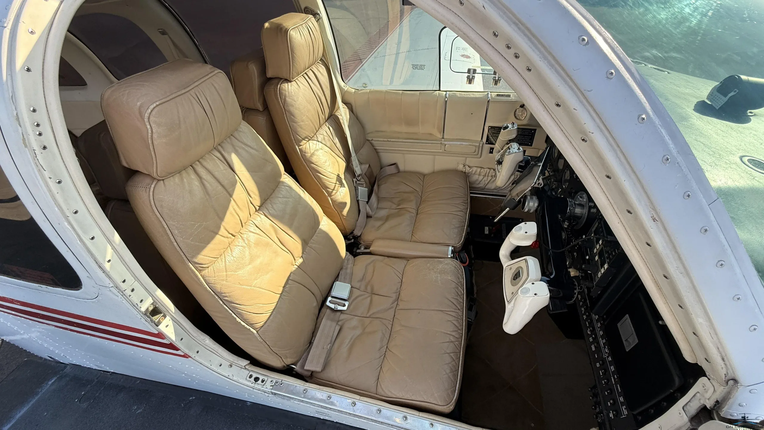Cabin interior of a 1977 Beechcraft A36 –.