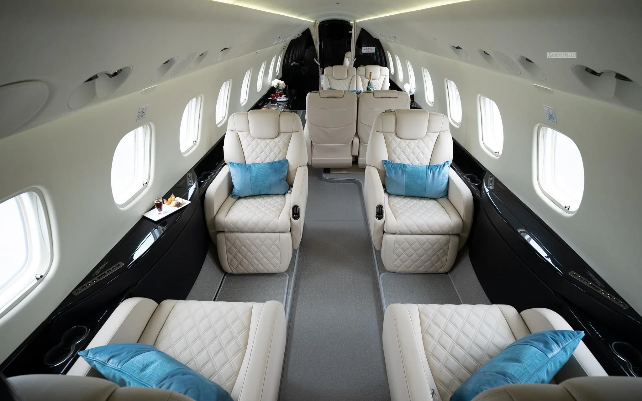 Cabin interior of a 2011 EMBRAER LEGACY 650.