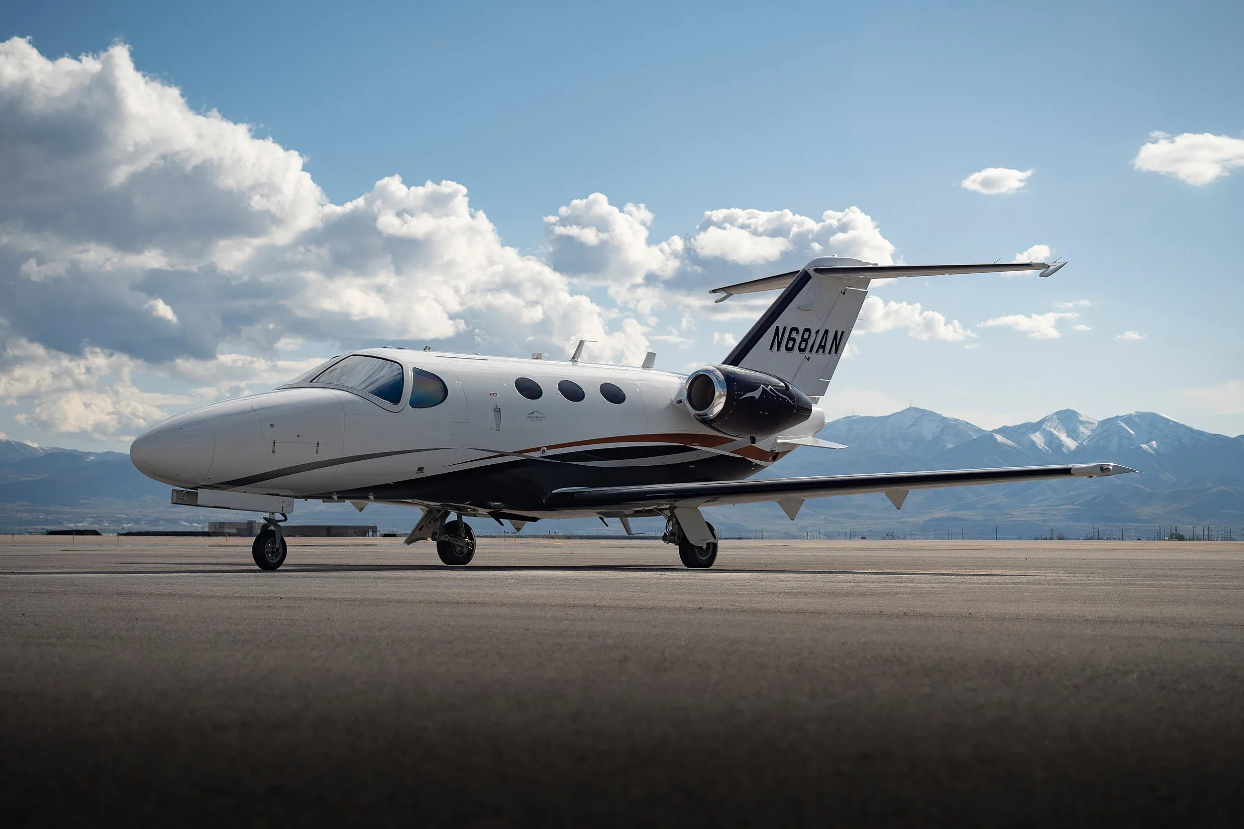 Exterior view of a 2010 Cessna Citation Mustang.