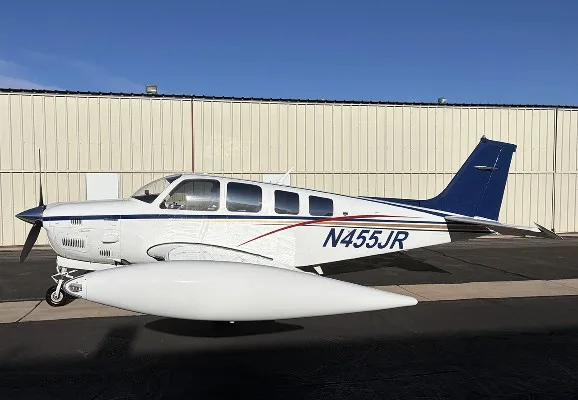 Exterior view of a 1980 Beech Bonanza A36TC.