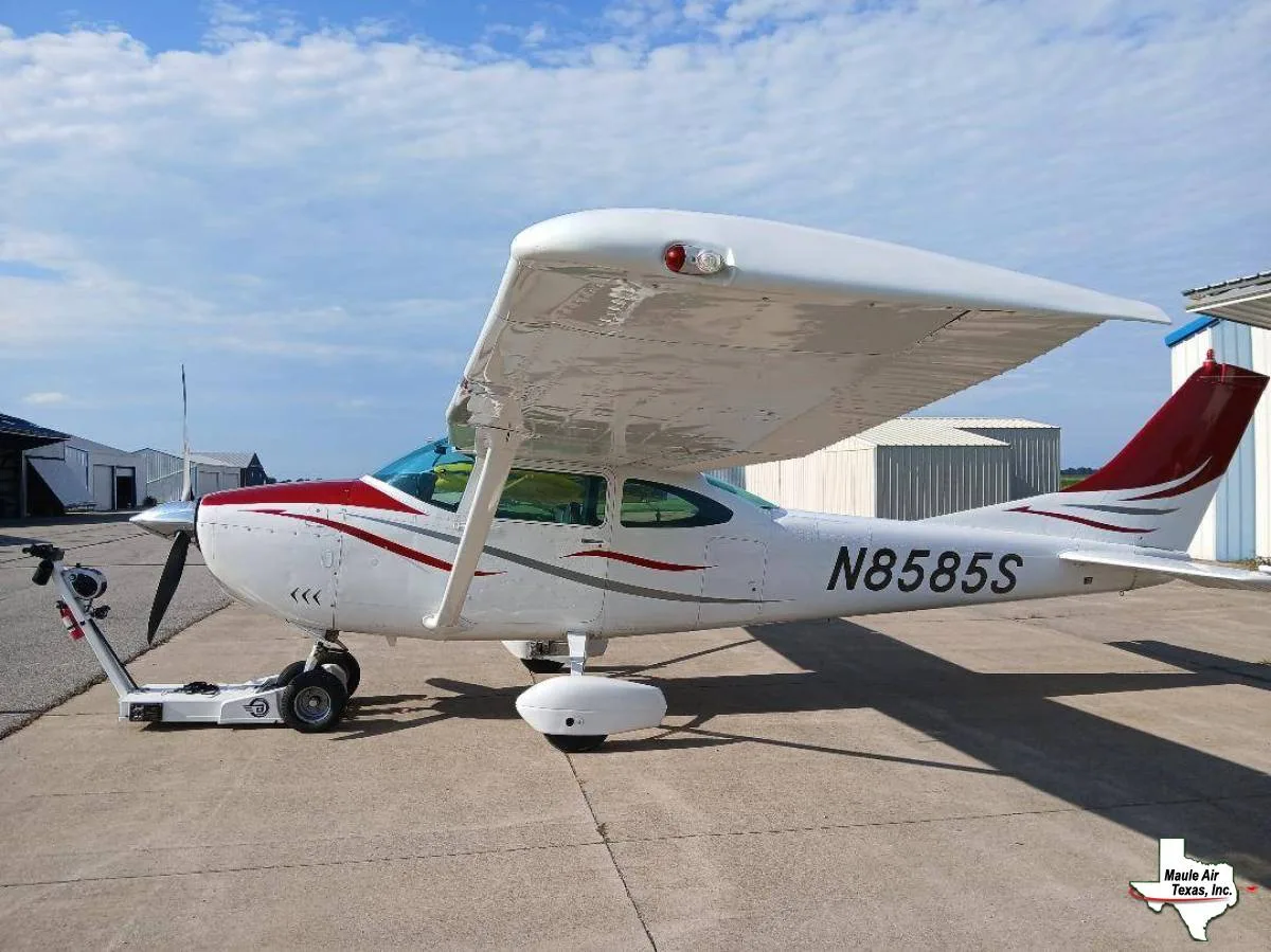 Exterior view of a 1965 Cessna 182J, N8585S.