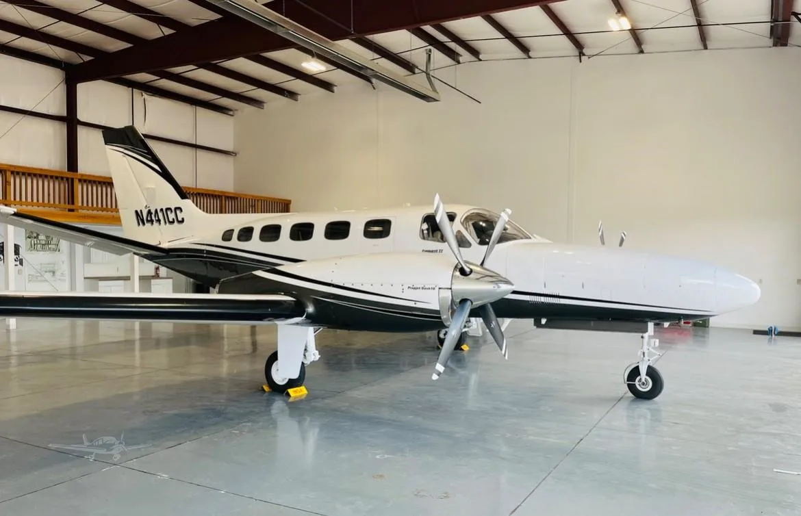 Exterior view of a 1978 CESSNA CONQUEST II, N441CC.