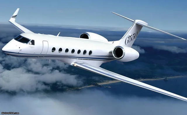 Marketing image of a 2014 Gulfstream G550.