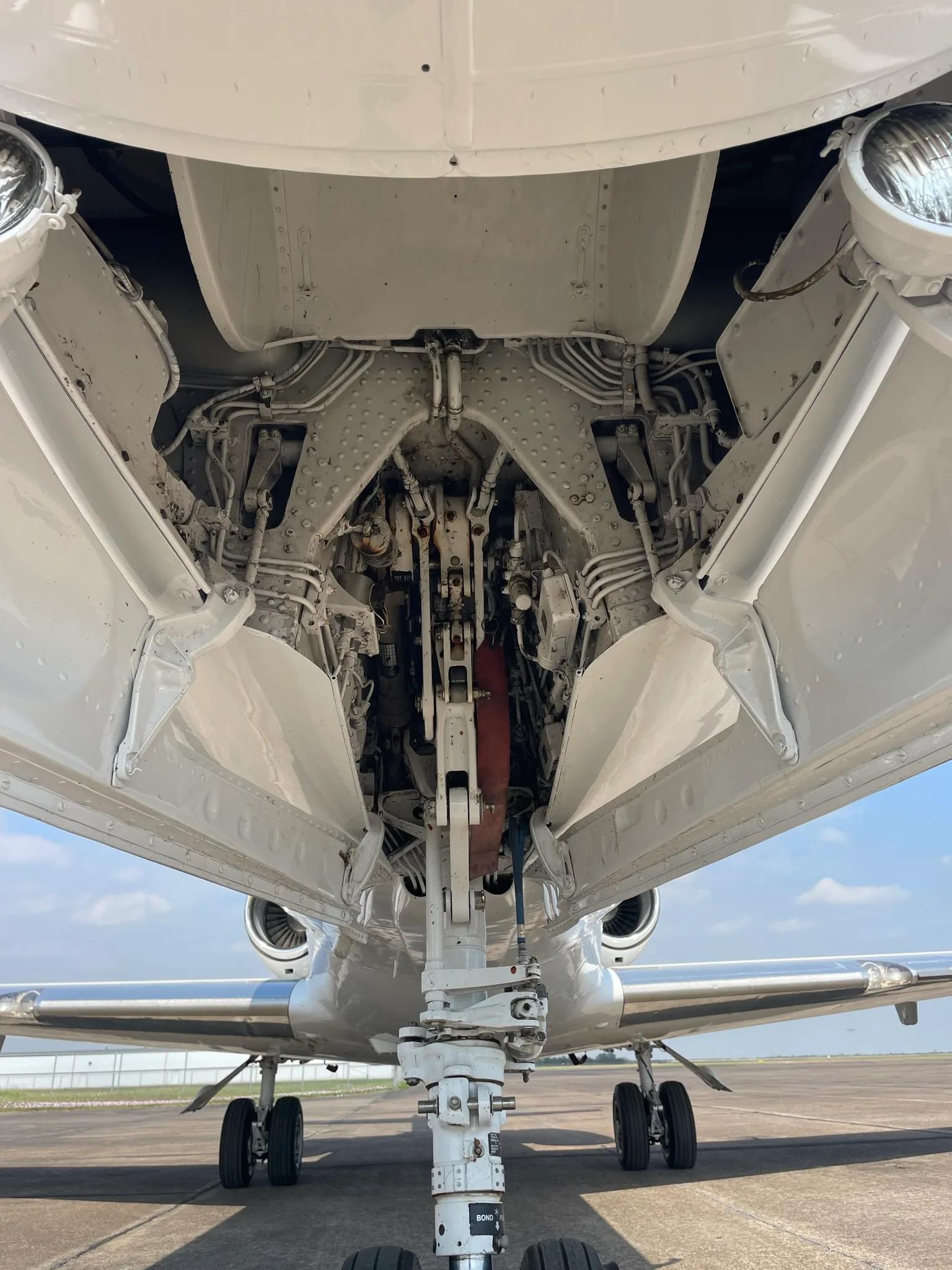 Engine detail of a 1978 Hawker 125-700A.