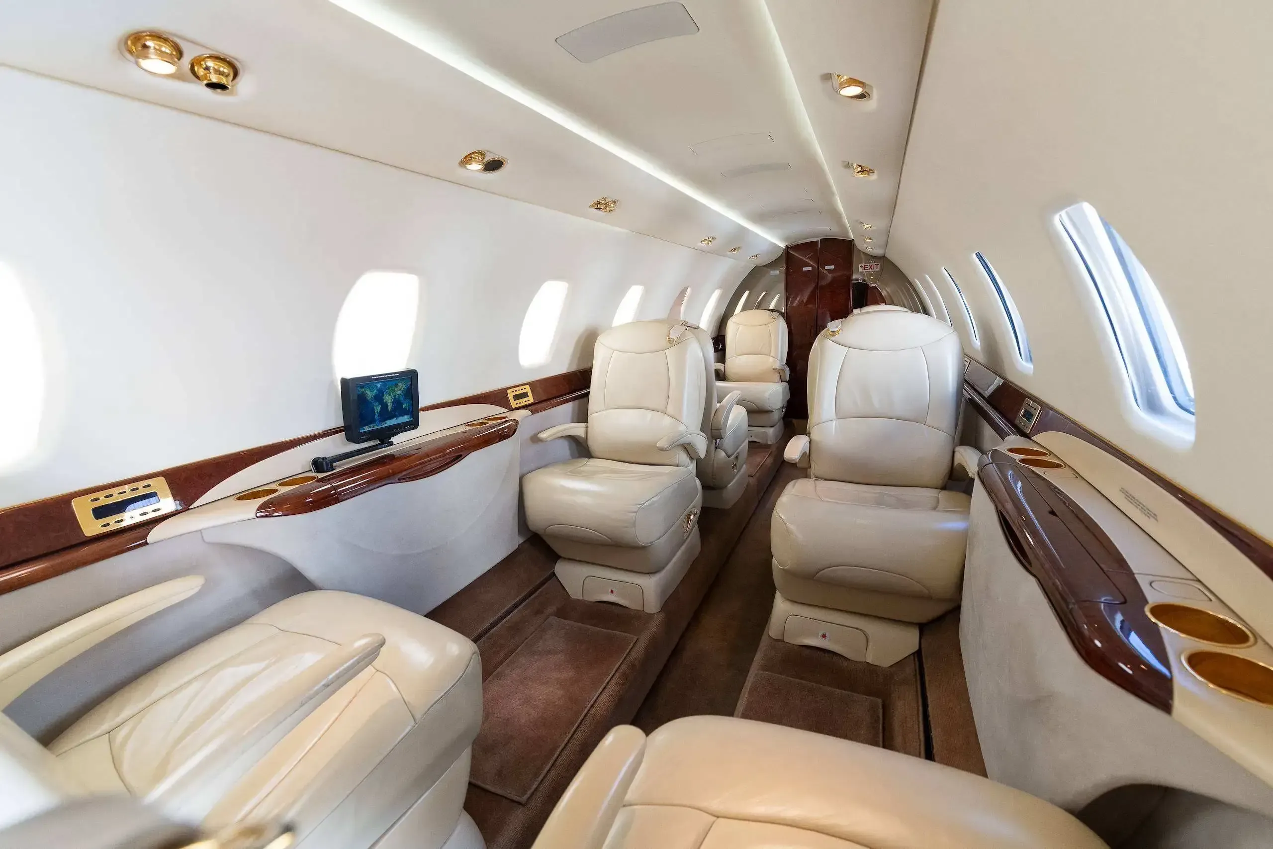 Cabin interior of a 2004 Cessna Citation.