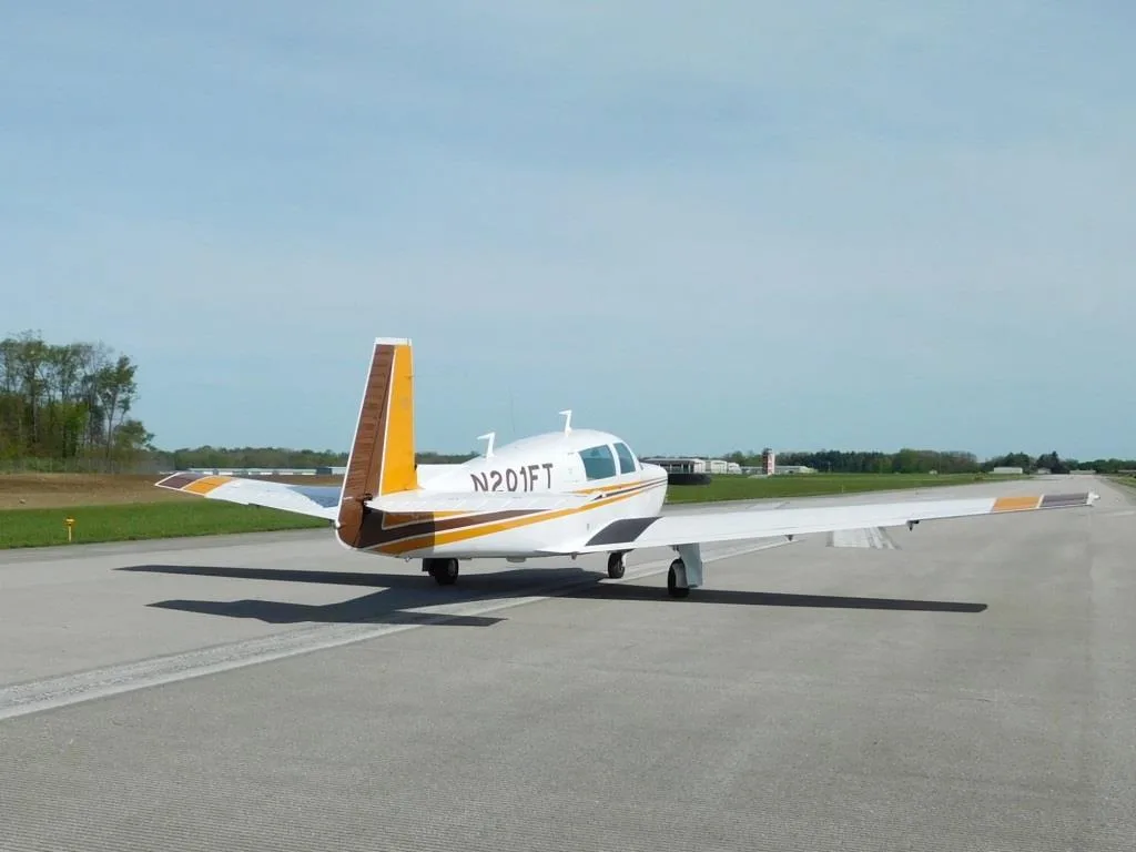 Exterior view of a 1977 Mooney 201 - N201FT Aircraft.