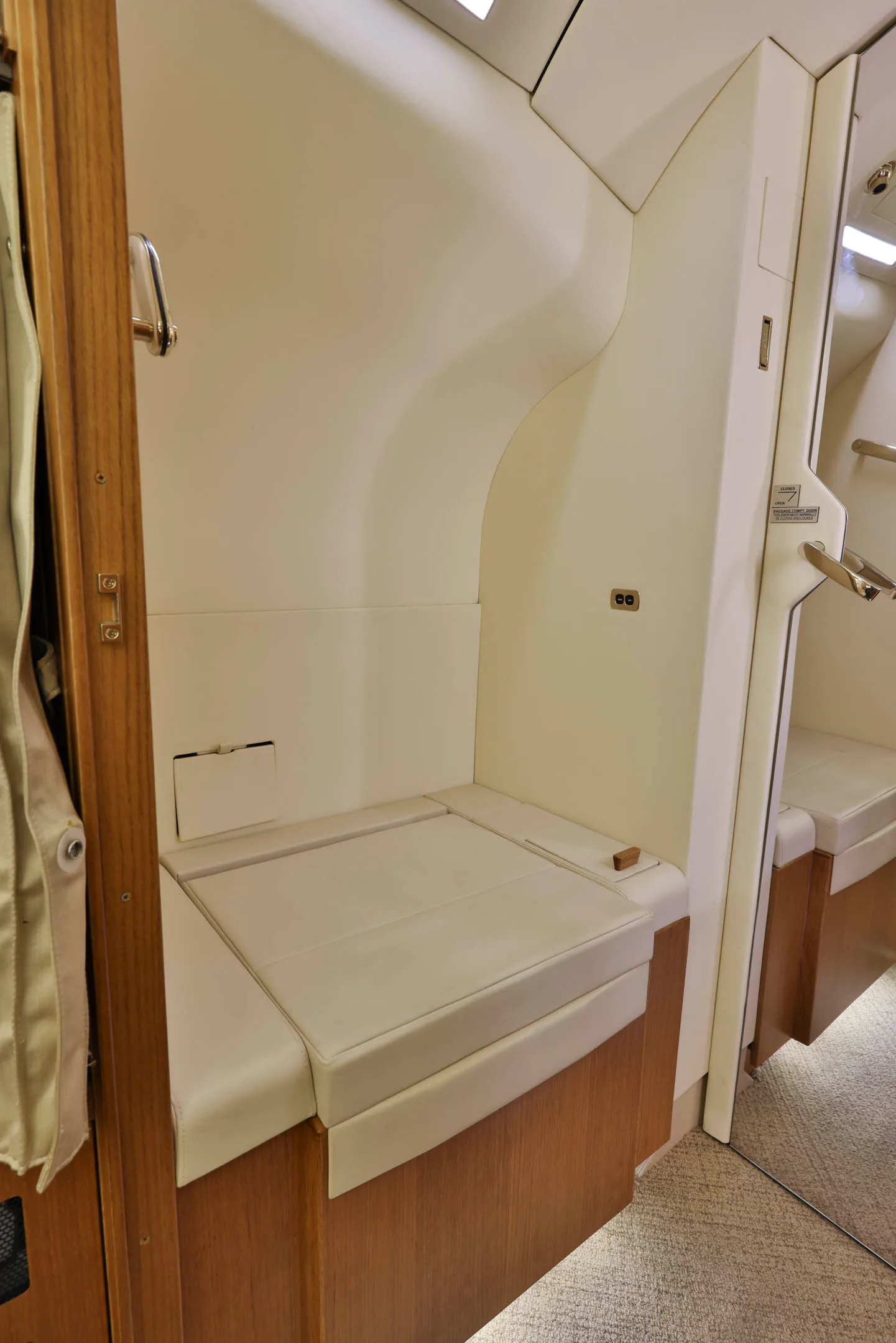 Cabin interior of a 1988 Dassault Falcon 900B.