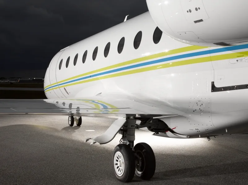 Engine detail of a 2013 Gulfstream G280.