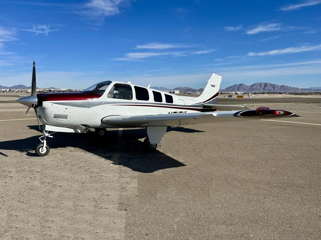 Exterior view of a 2019 BEECHCRAFT G36 BONANZA, N71DK.