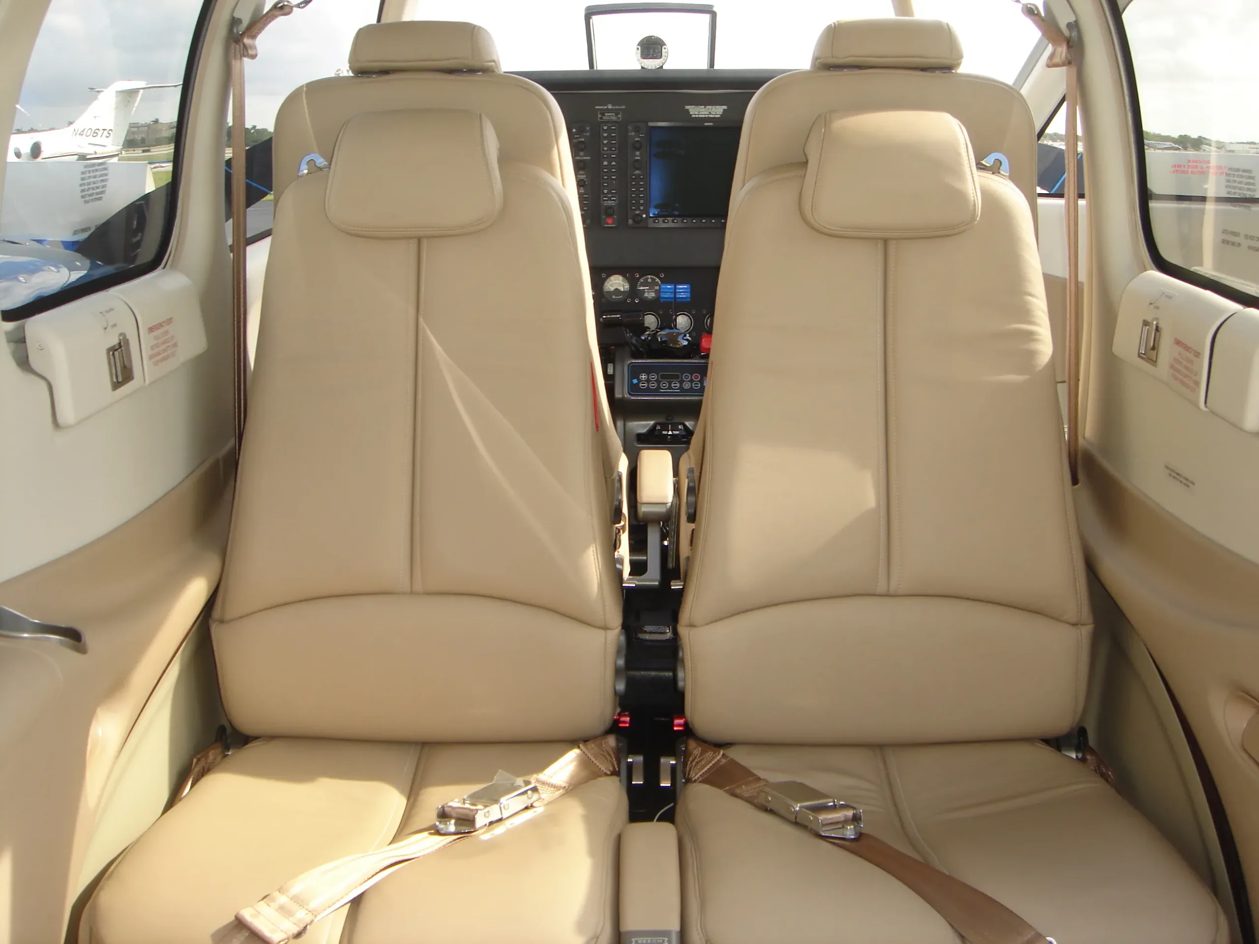 Cabin interior of a 2013 Beechcraft Baron G58.