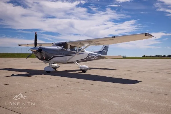 Exterior view of a 2023 Cessna T182T.