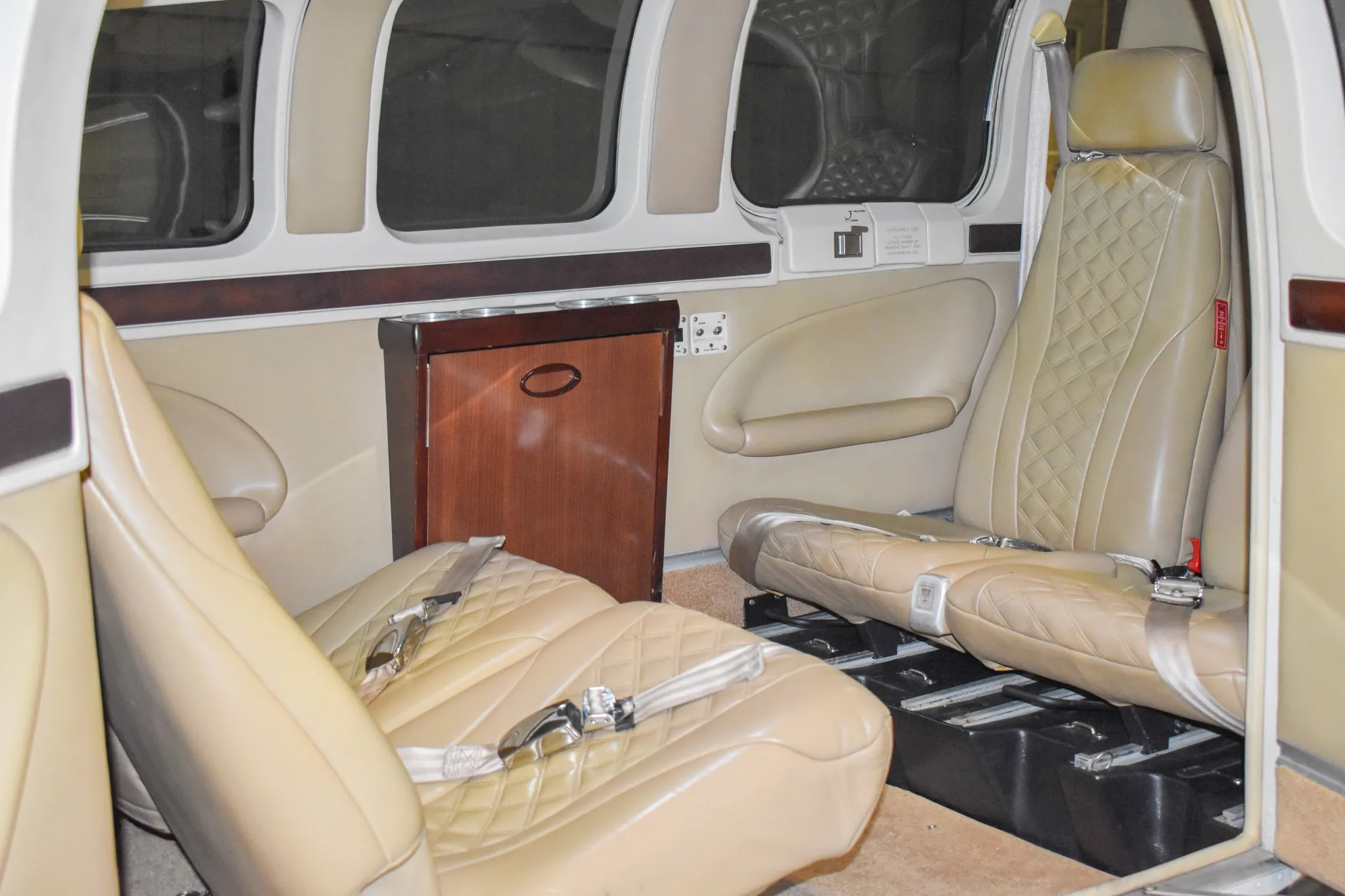 Cabin interior of a 2014 Beechcraft Baron G58.