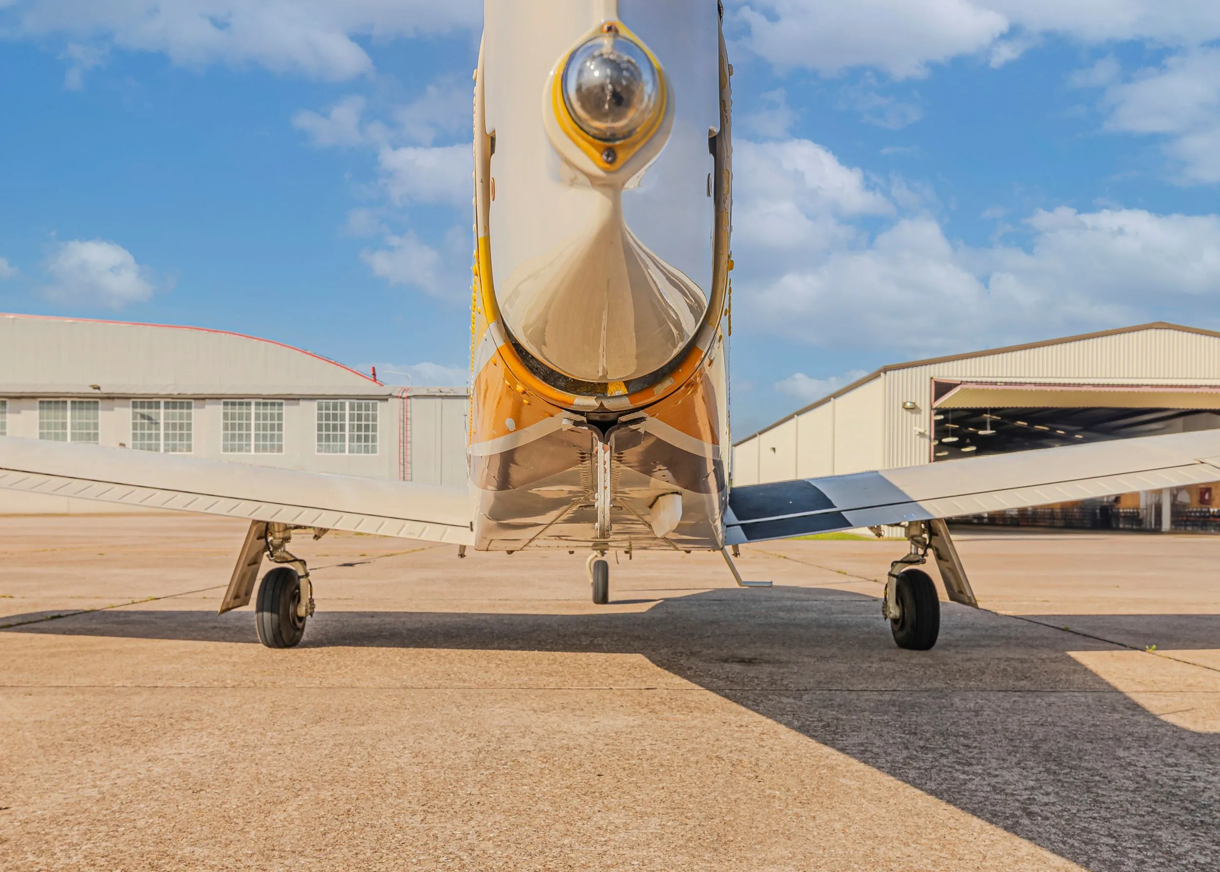 Exterior view of a 1980 Piper Turbo Arrow IV, N8245L.