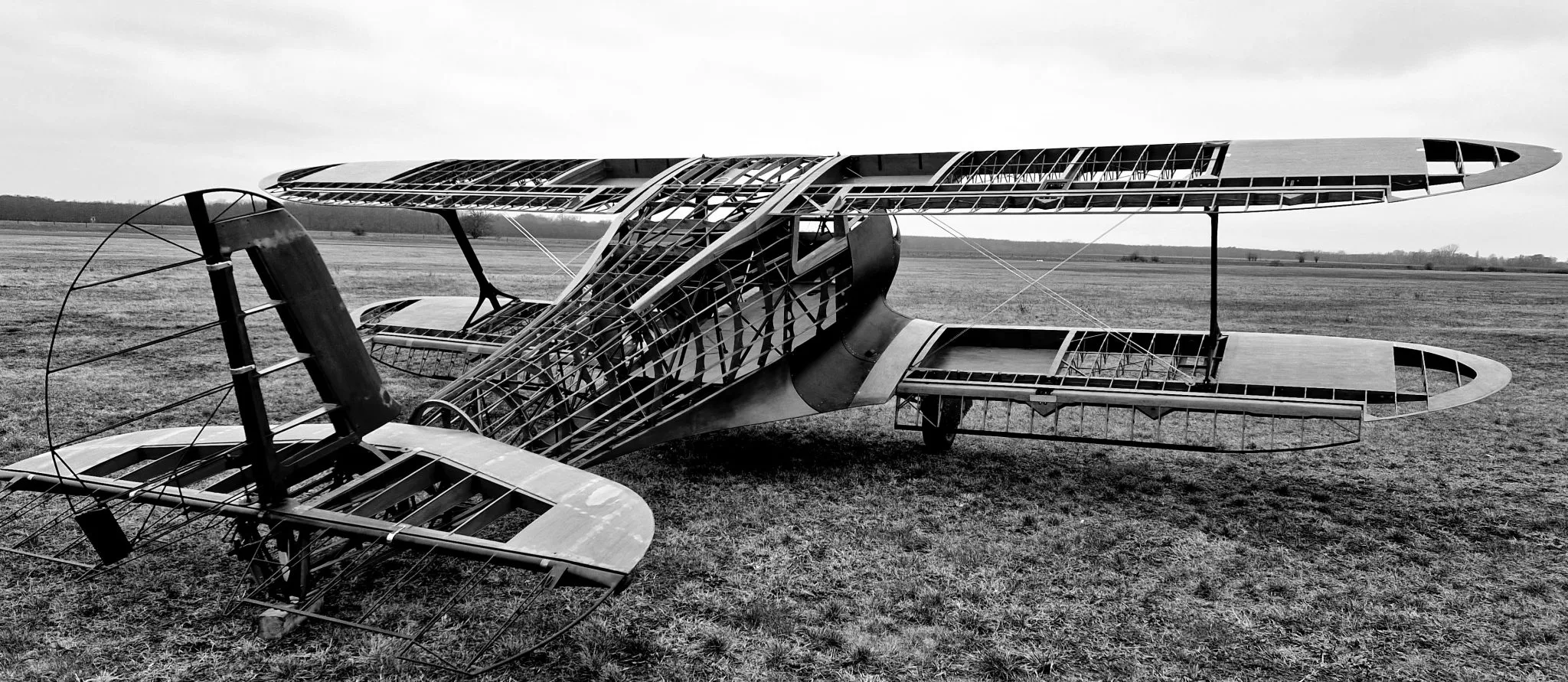 Exterior view of a Beech STAGGERWING, D-17R.
