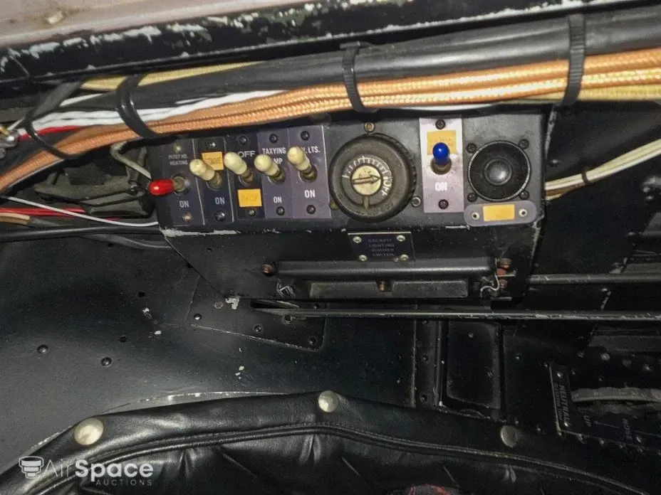 Cockpit and instrument panel of a 1952 Chipmunk DHC-1 SN.