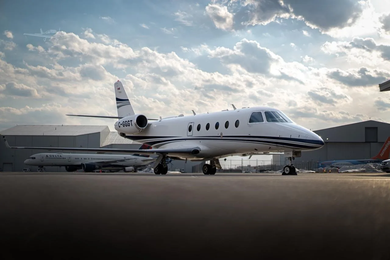 Exterior view of a 2016 GULFSTREAM G150, C-GGGT.