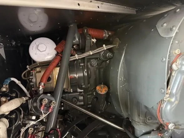 Engine detail of a 2017 ROBINSON R44 RAVEN II.