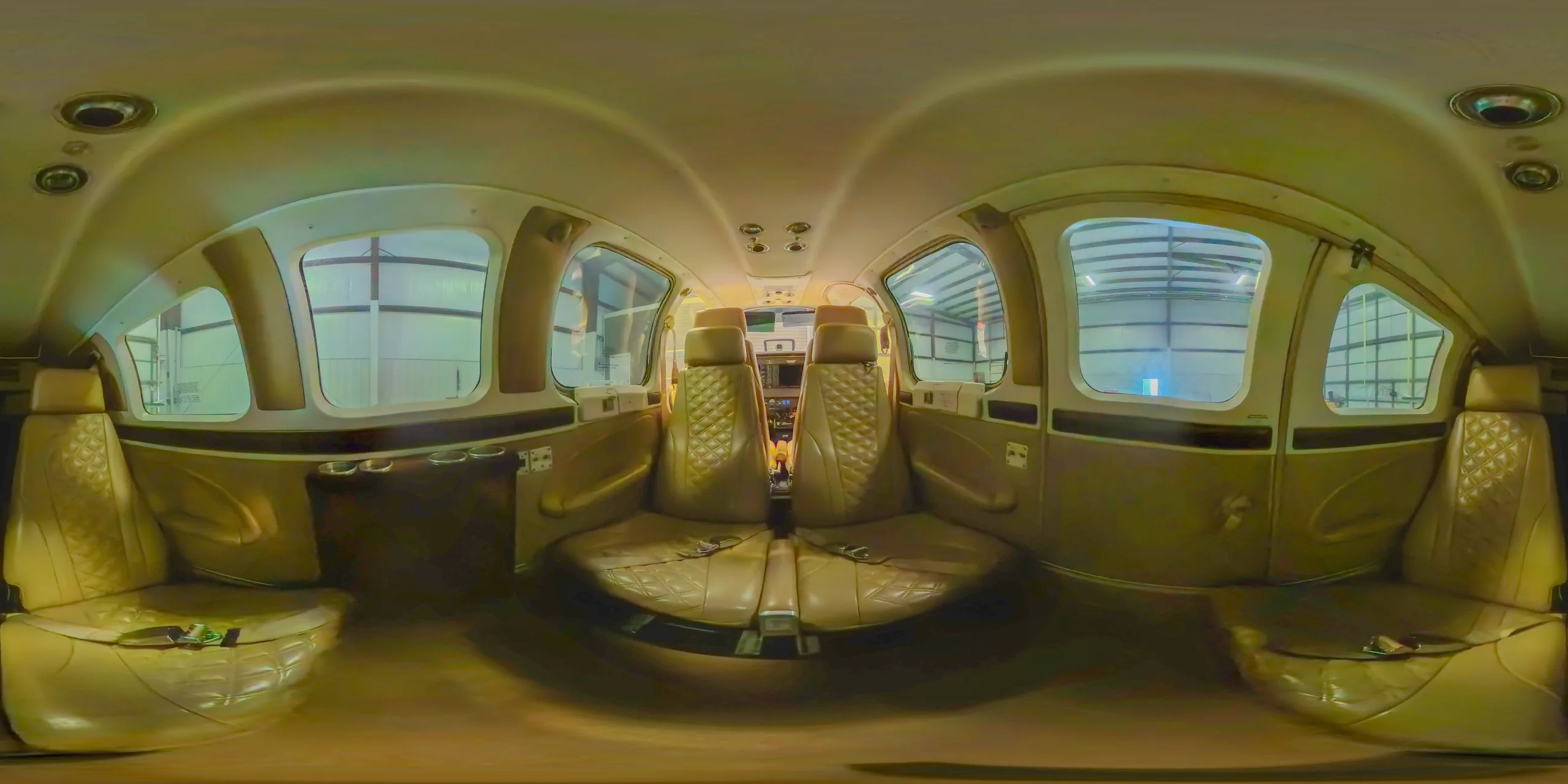 Cabin interior of a 2014 Beechcraft Baron G58.