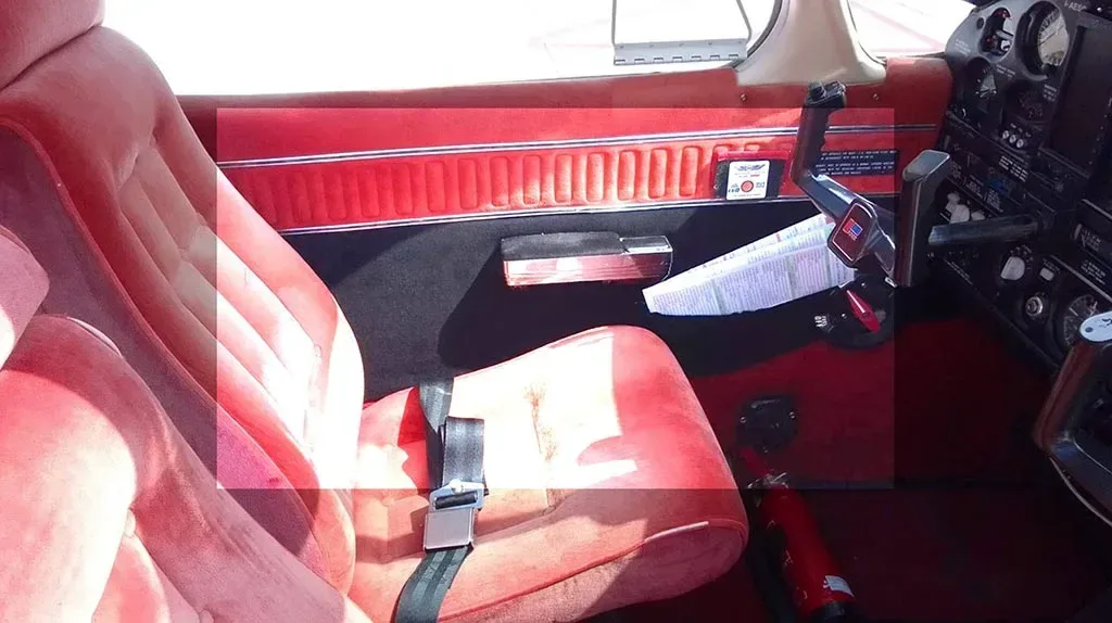 Cabin interior of a 1979 Piper Arrow IV.