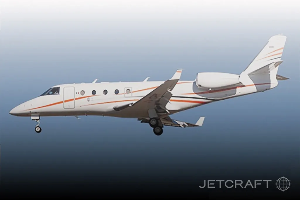 Cabin interior of a 2008 Gulfstream G150.
