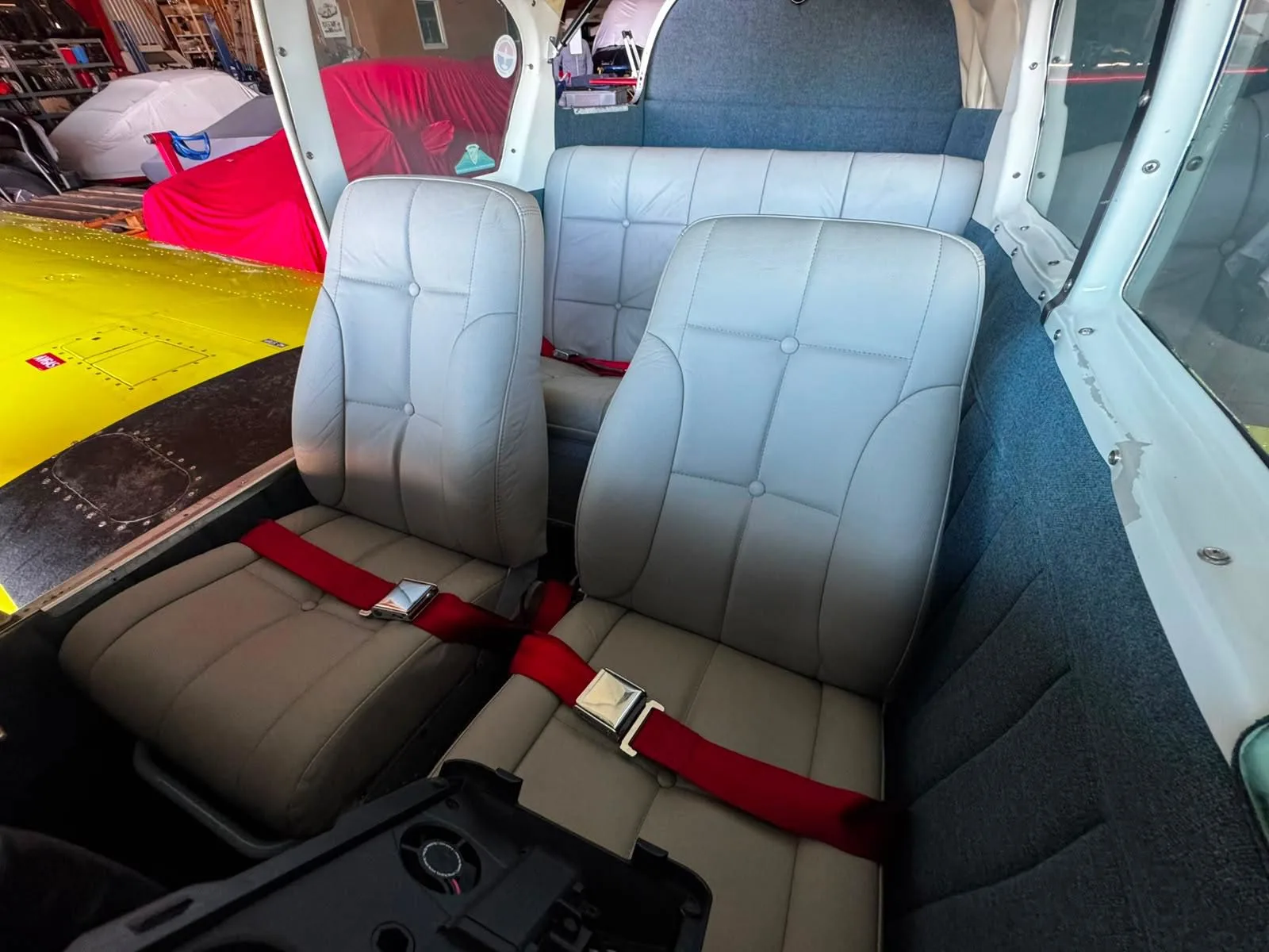 Cabin interior of a 1963 Mooney M20D Master.