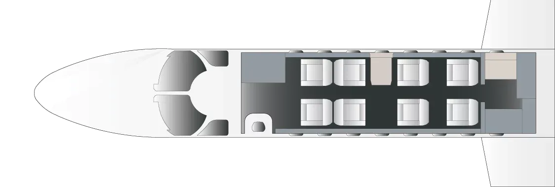 Cabin interior of a 1999 Learjet 45 (°1999) - FLYINGGROUP Official Website.