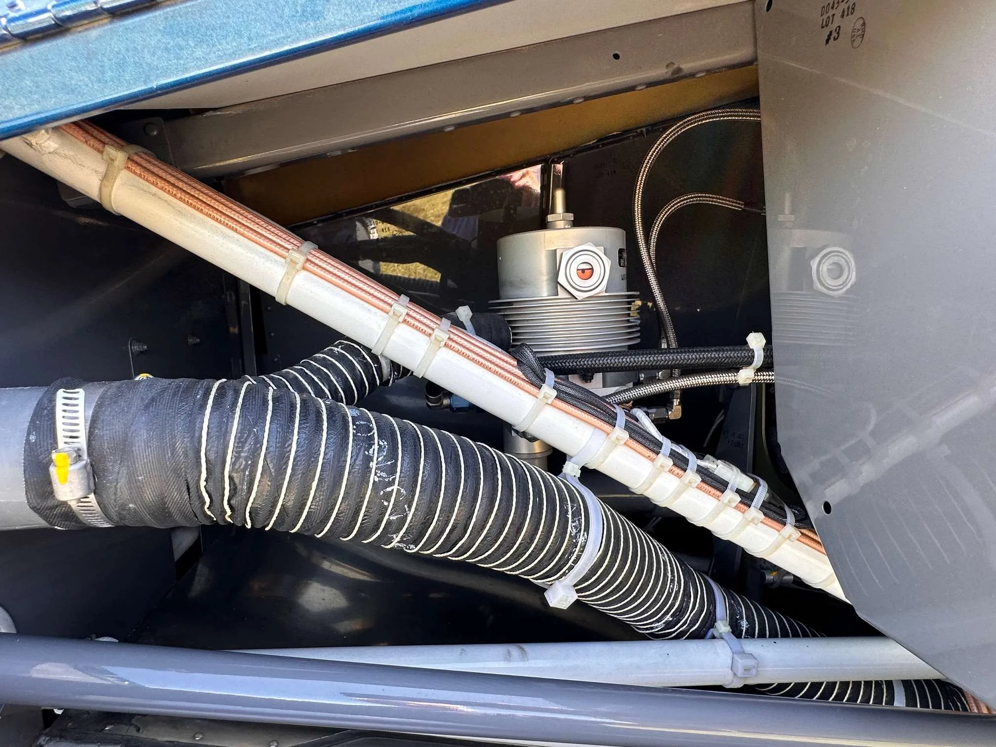 Engine detail of a 2015 Robinson R44 Raven II.