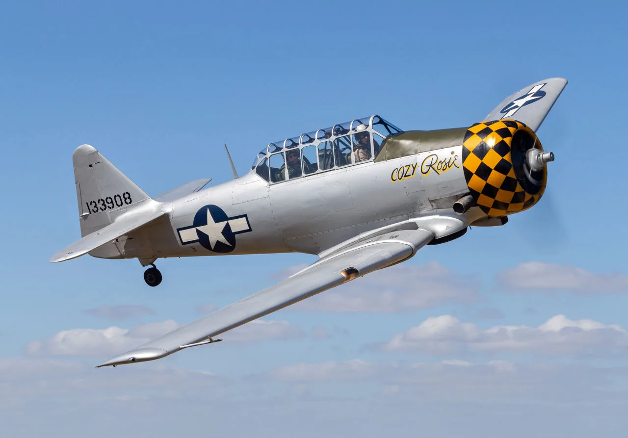 Marketing image of a 1942 North American AT-6 Texan D.