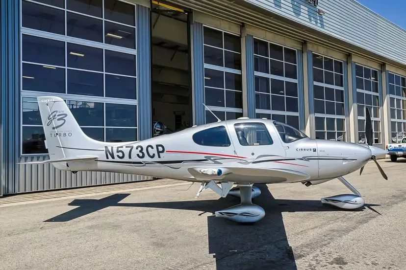 Exterior view of a 2010 Cirrus SR22 G3 GTS.