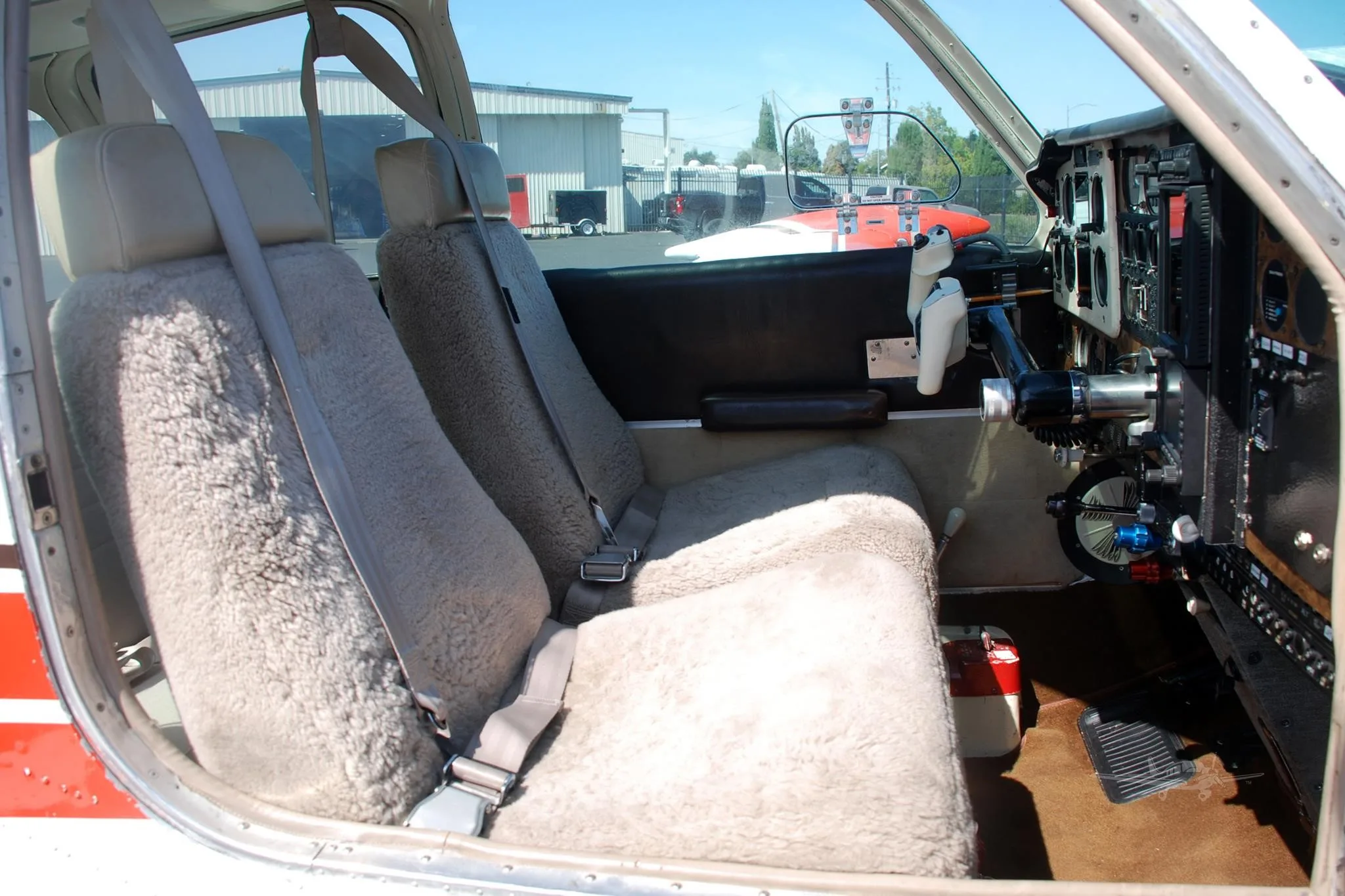 Cabin interior of a 1956 BEECHCRAFT G35 BONANZA.