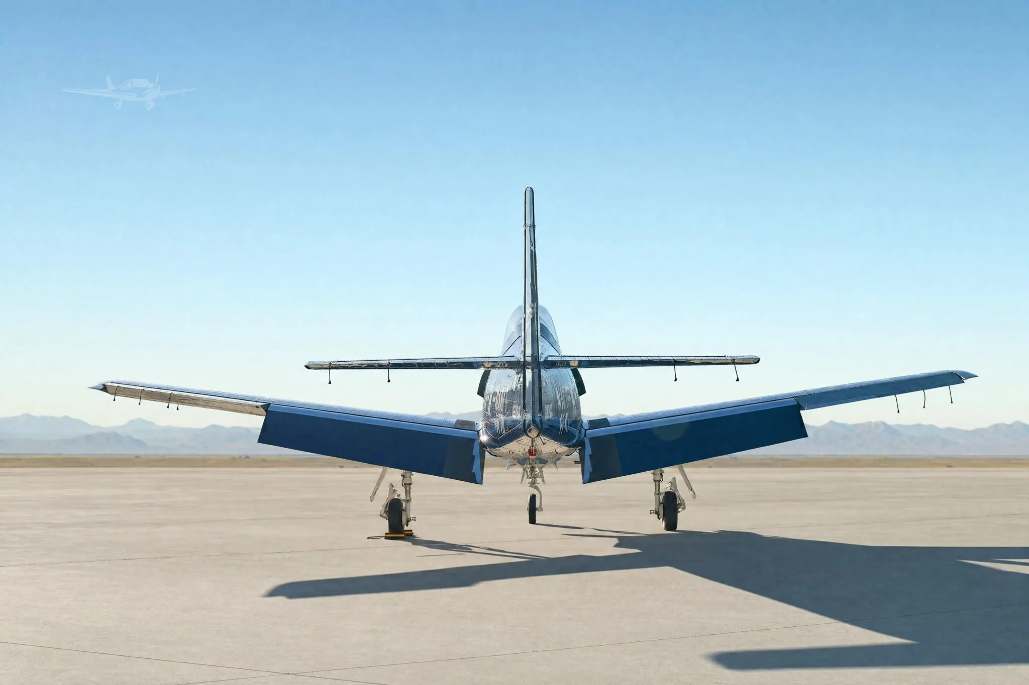 Exterior view of a 1955 NORTH AMERICAN T28B, N128BS.