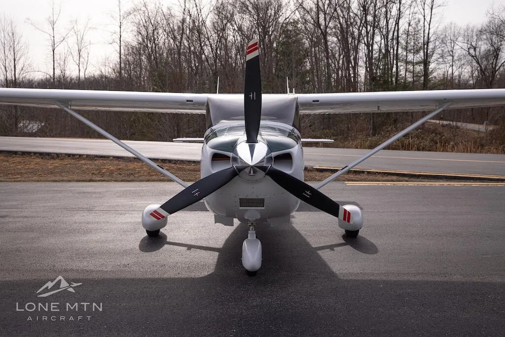 Exterior view of a 2023 Cessna 182T Skylane.