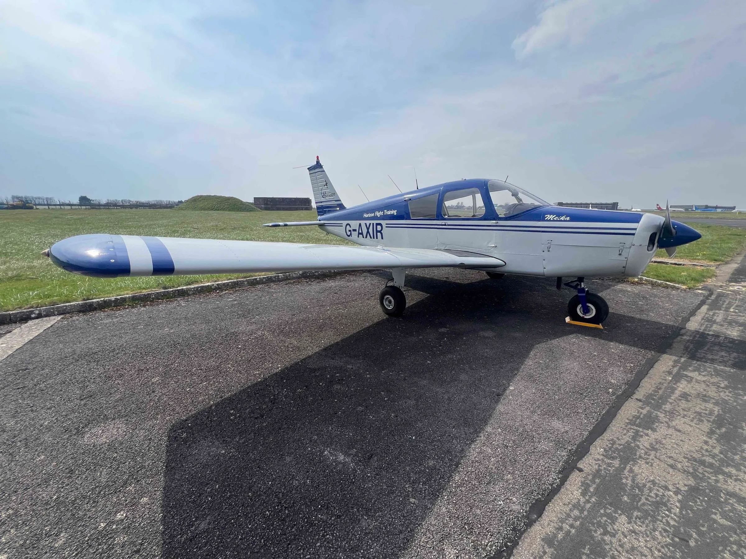 Exterior view of a 1969 Piper PA-28-140 Cherokee.