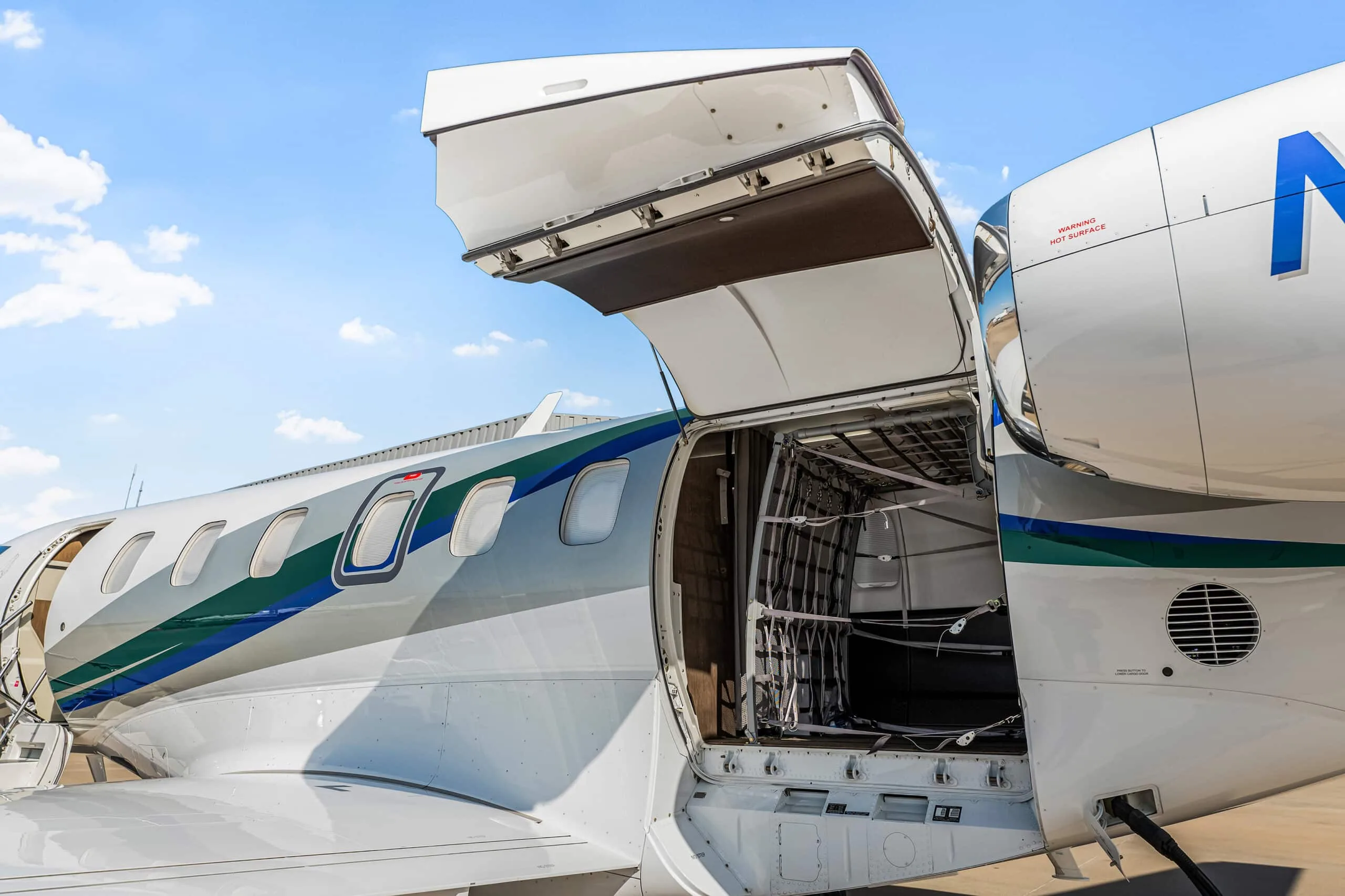 Exterior view of a 2018 Pilatus PC-24 | Leviate Air Group.