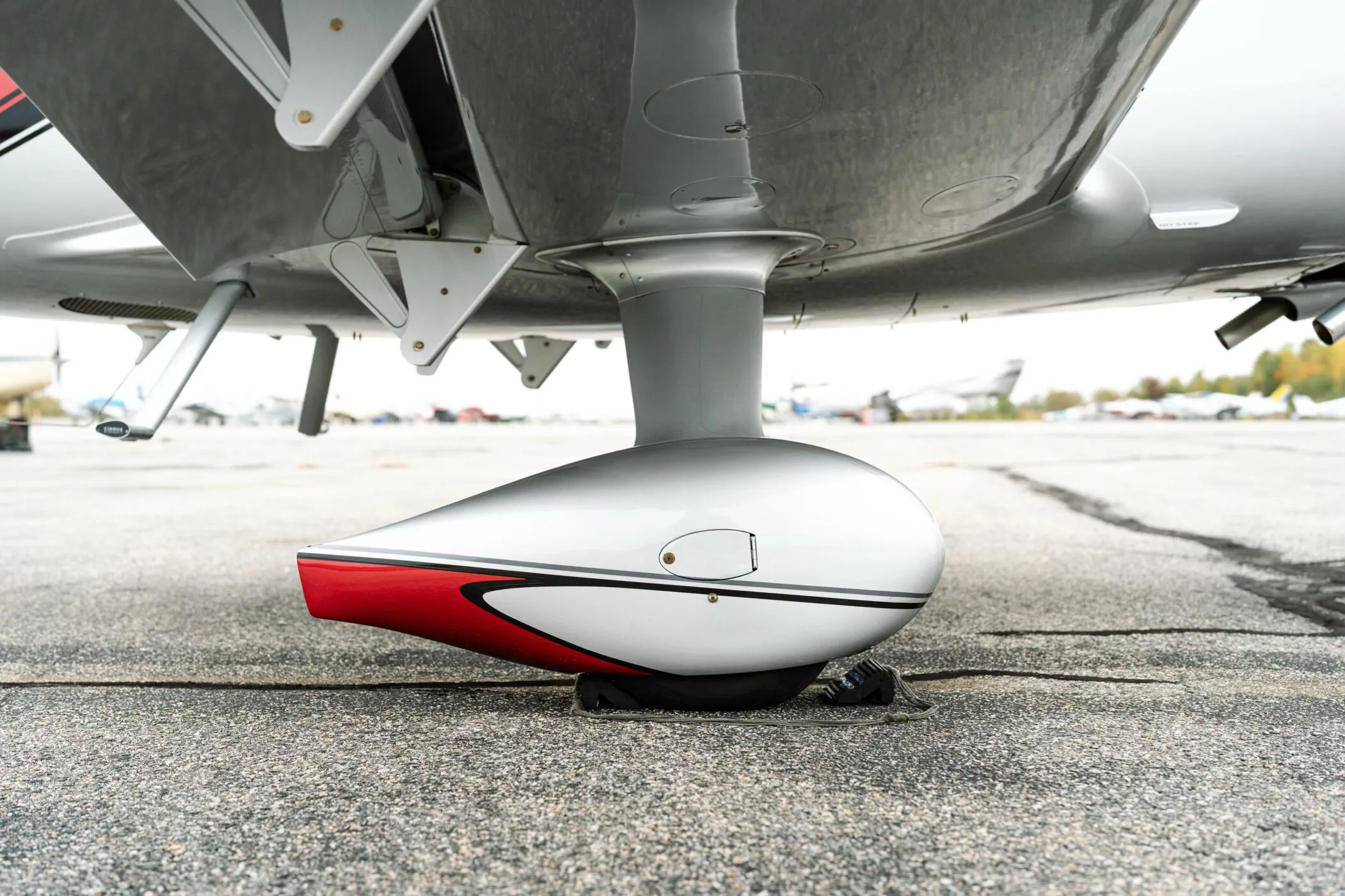Exterior view of a 2023 Cirrus SR22-G6 GTS, N778PZ.